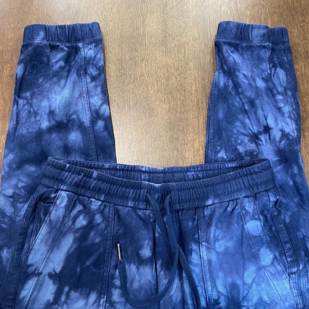 Athleta Farallon‎ Jogger Women's Size XS Tie Dye Print Blue Semi Fitted Cotton - Picture 6 of 13